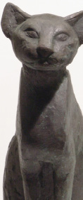 Katze; Bronze; H. 19 cm; 2009