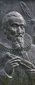 Relief Johannes Kepler; Bronze: 90 x 62 cm; 2010; Potsdam